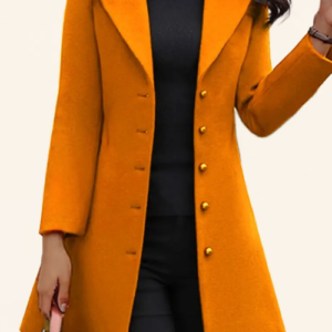 Women's Long Sleeve Solid Coat - Stylish Open Front Outerwear